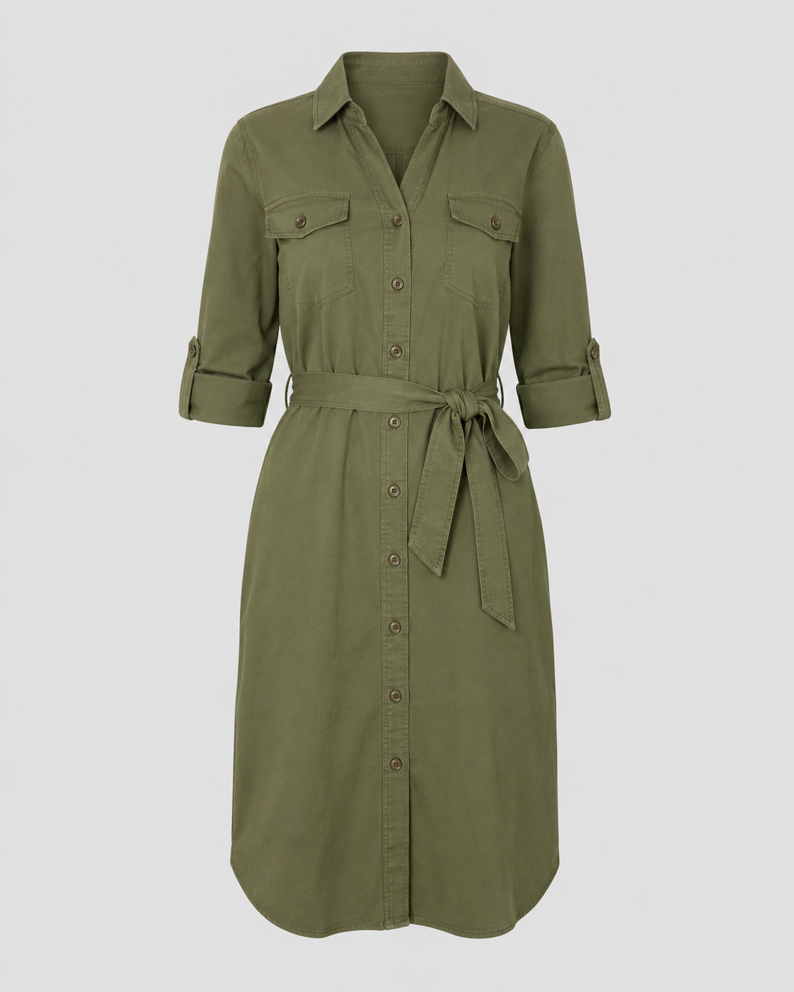 Utility Belted Shirt Dress