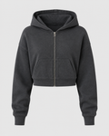 Cropped Zip-Up Hoodie Jacket
