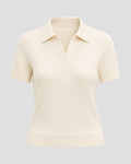 Classic Short Sleeve Knit Polo Top