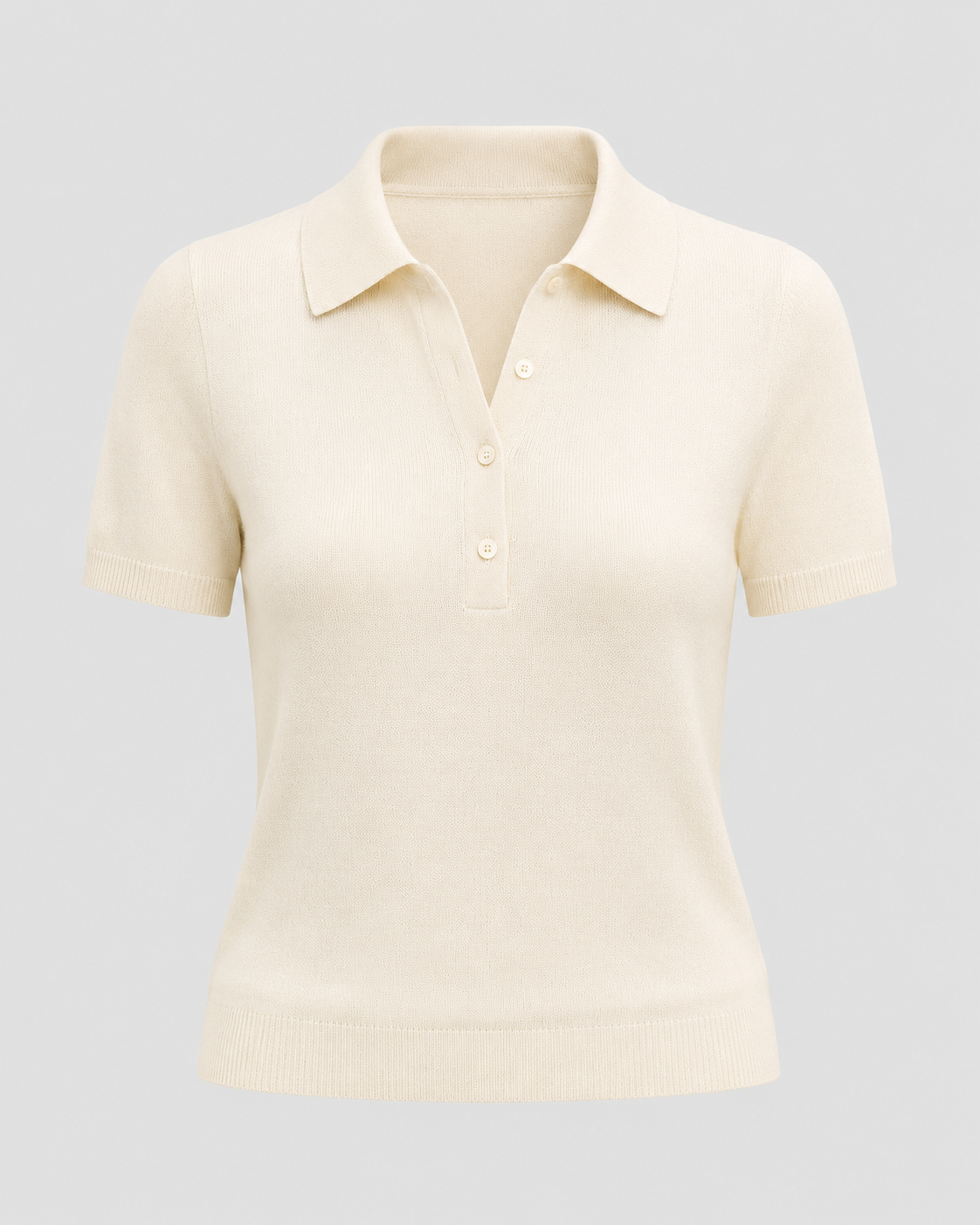 Classic Short Sleeve Knit Polo Top